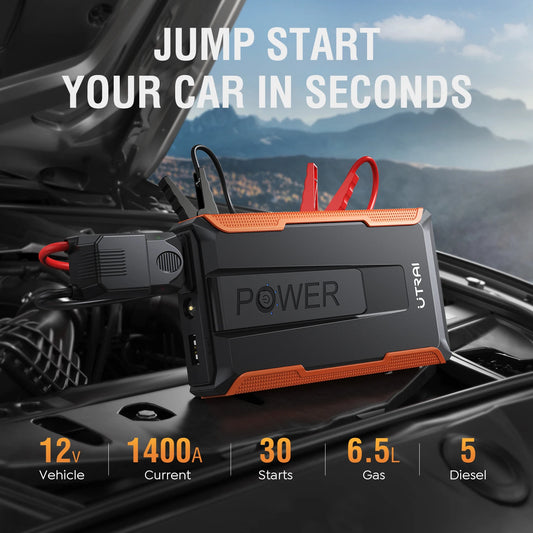 Auto Jump Starter 1400A Portable Power Bank Car Jump Starter Battery Starter for Car Emergency Booster Starting Device